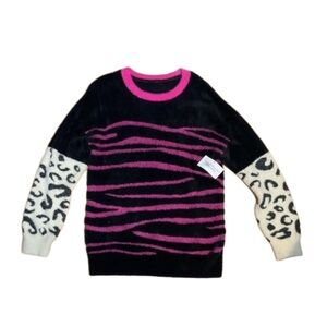 Stylish Black and Pink Sweater